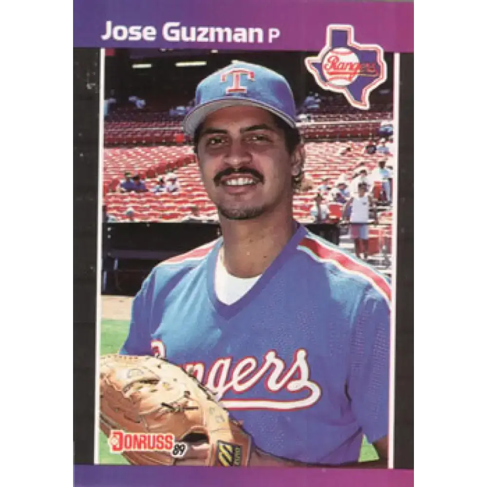 1989 Donruss #284 Jose Guzman NM-MT Texas Rangers Baseball Card - Baseball Card Single
