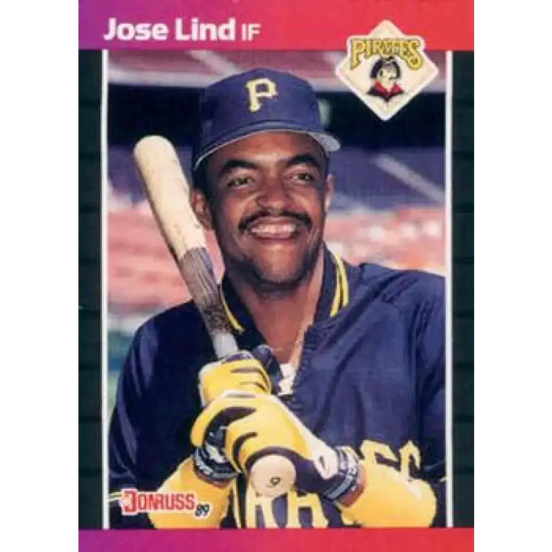 1989 Donruss #290 Jose Lind NM-MT Pittsburgh Pirates Baseball Card - Baseball Card Single