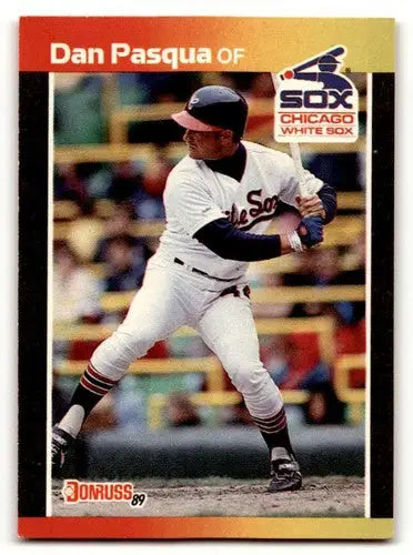 Original gloss 1989 Donruss Dan Pasqua Chicago White Sox baseball card display