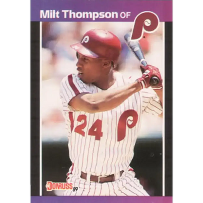 1989 Donruss #313 Milt Thompson NM-MT Philadelphia Phillies Baseball Card