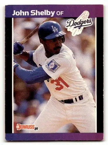 1989 Donruss #314 John Shelby Los Angeles Dodgers Baseball Cards EX ID:56251