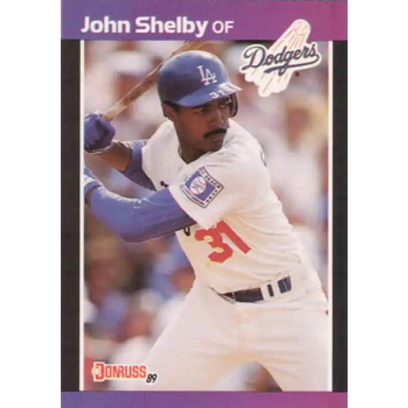 1989 Donruss #314 John Shelby NM-MT Los Angeles Dodgers Baseball Card - Baseball Card Single
