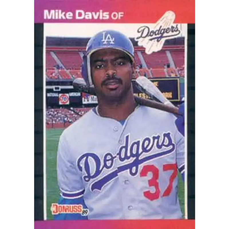 1989 Donruss #316 Mike Davis NM-MT Los Angeles Dodgers Baseball Card - Baseball Card Single
