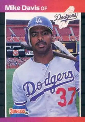 1989 Donruss #316a Mike Davis NM-MT Dodgers ID:81458 - Baseball Card Single