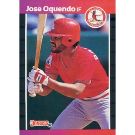 1989 Donruss #319 Jose Oquendo NM-MT St. Louis Cardinals Baseball Card - Baseball Card Single