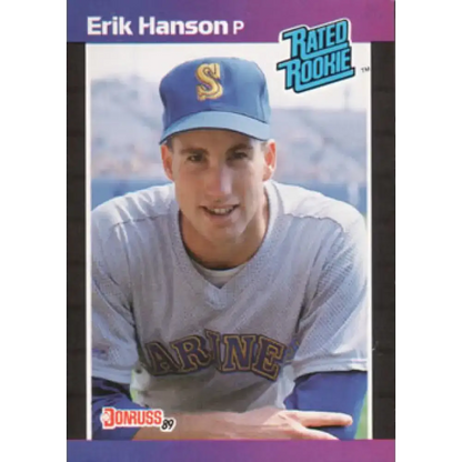 1989 Donruss #32 Erik Hanson / NM-MT RC Rookie Seattle Mariners Baseball Card