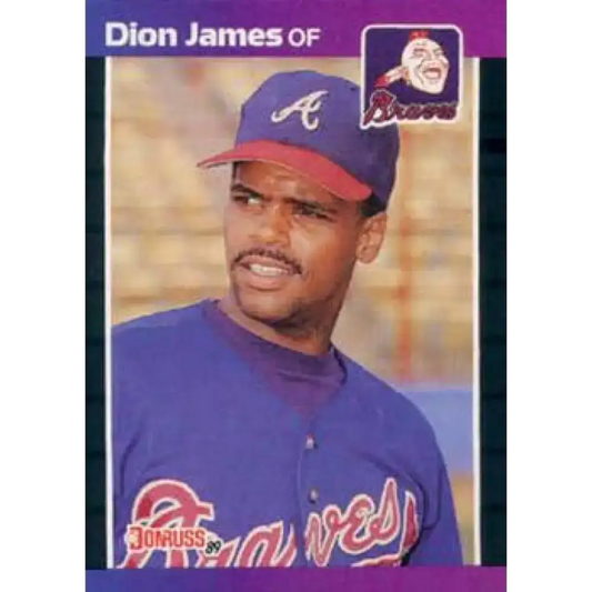 1989 Donruss #340 Dion James NM-MT Atlanta Braves Baseball Card - Baseball Card Single