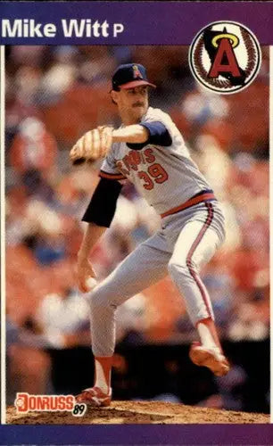 Original gloss Mike Witt baseball card 1989 Donruss NM-MT Angels collectible