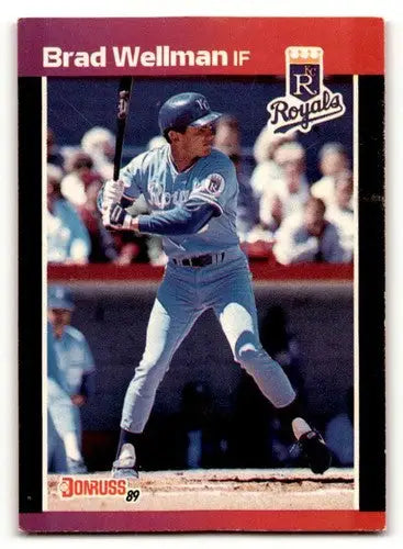 1989 Donruss Brad Wellman Kansas City Royals baseball card showcasing Wellman Kansas City memorabilia