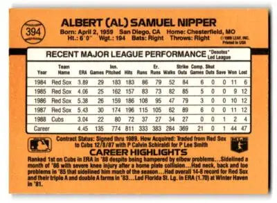 1989 Donruss #394 Al Nipper
