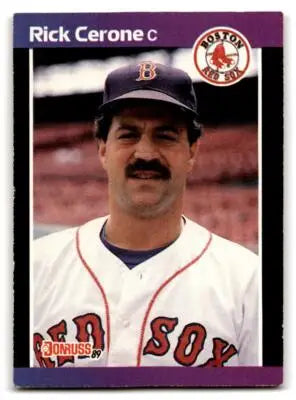 1989 Donruss Rick Cerone baseball card featuring Rick Cerone of the Boston Red Sox