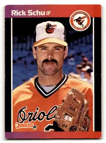1989 Donruss #406 Rick Schu Baltimore Orioles Baseball Cards EX/NM ID:58488 - Baseball Card Single