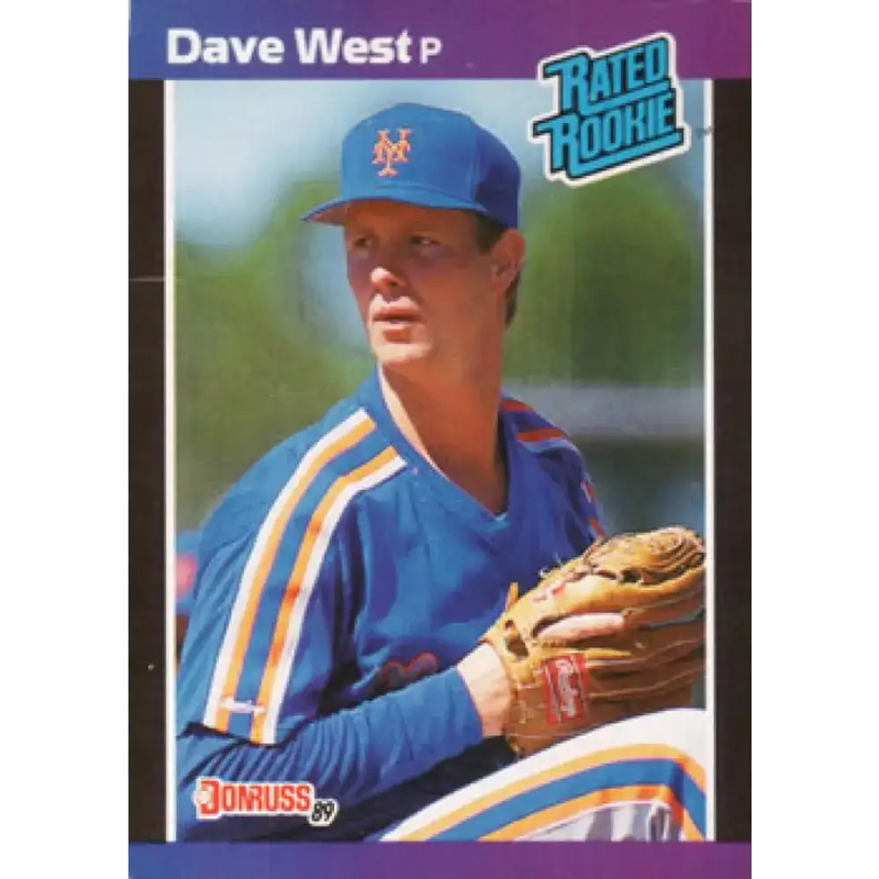 1989 Donruss #41 David West/ NM-MT RC Rookie New York Mets Baseball Card - Baseball Card Single