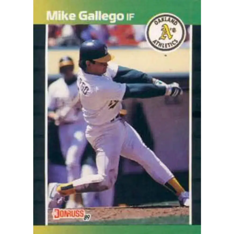 1989 Donruss #422 Mike Gallego NM-MT Oakland Athletics Baseball Card - Baseball Card Single