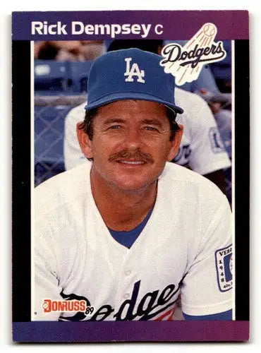Original gloss 1989 Donruss Rick Dempsey Los Angeles Dodgers baseball card