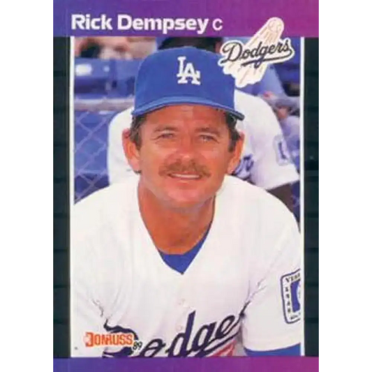 1989 Donruss #432 Rick Dempsey NM-MT Los Angeles Dodgers Baseball Card - Baseball Card Single