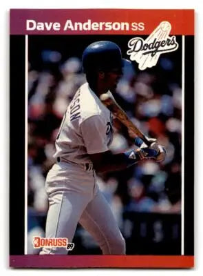 1989 Donruss baseball card featuring Dave Anderson of the Los Angeles Dodgers 434b Dave Anderson