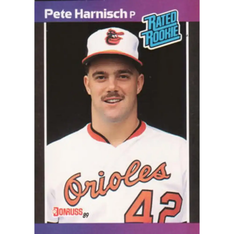 1989 Donruss #44 Pete Harnisch/ NM-MT RC Rookie Baltimore Orioles Baseball Card - Baseball Card Single