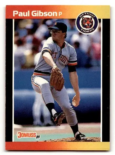 1989 Donruss #445 Paul Gibson Detroit Tigers Baseball Cards EX/NM ID:58487 - Baseball Card Single