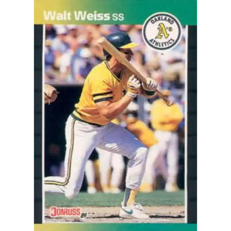 1989 Donruss #446 Walt Weiss NM-MT Oakland Athletics Baseball Card - Baseball Card Single