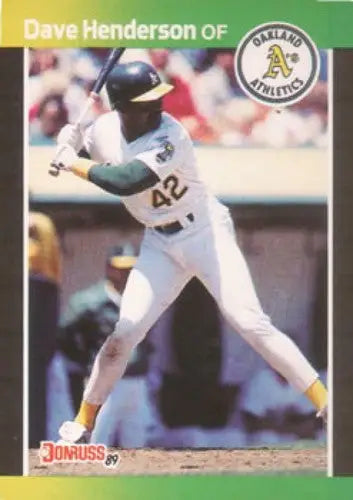 1989 Donruss Dave Henderson baseball card with original gloss from simply sandoval
