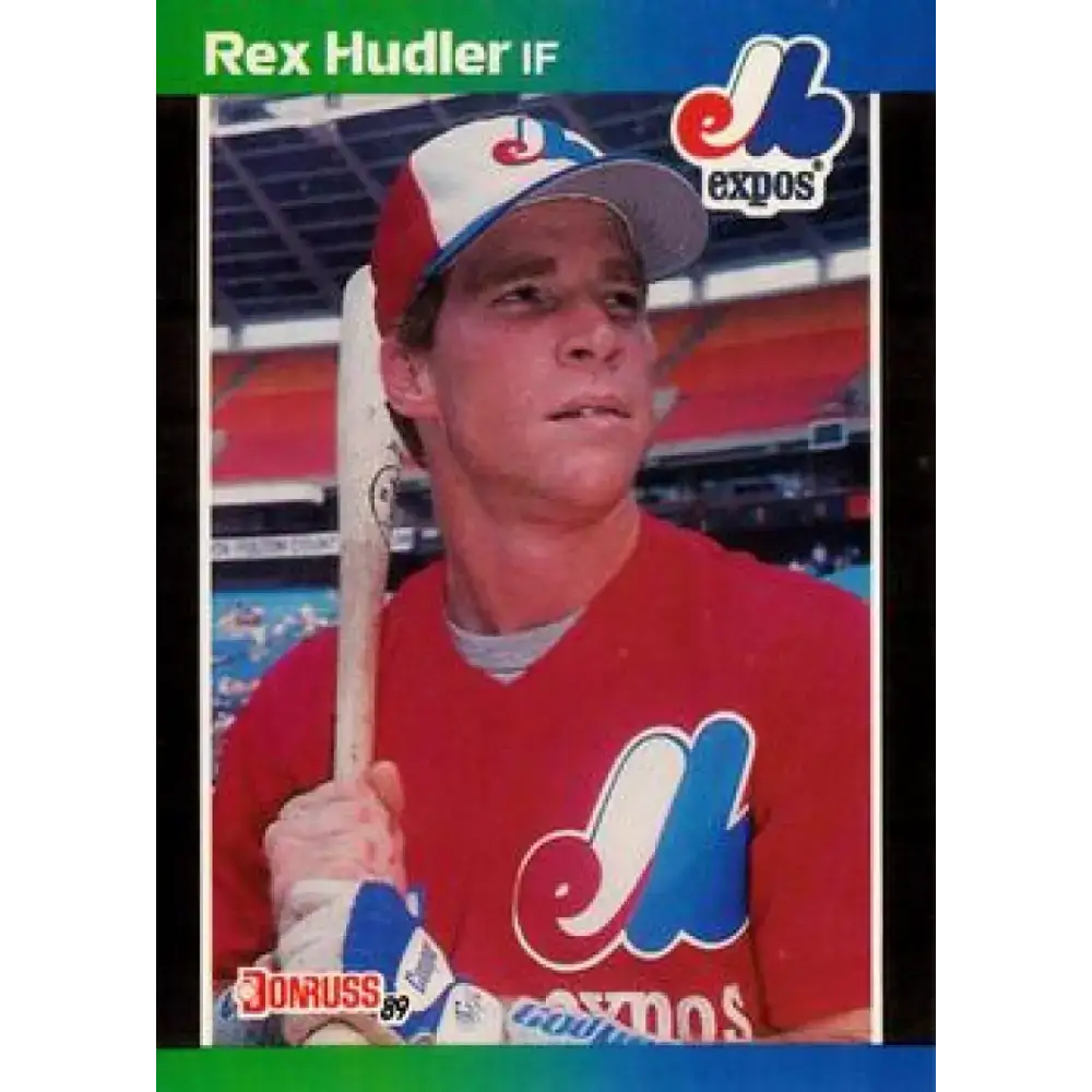 1989 Donruss #452 Rex Hudler NM-MT Montreal Expos Baseball Card - Baseball Card Single