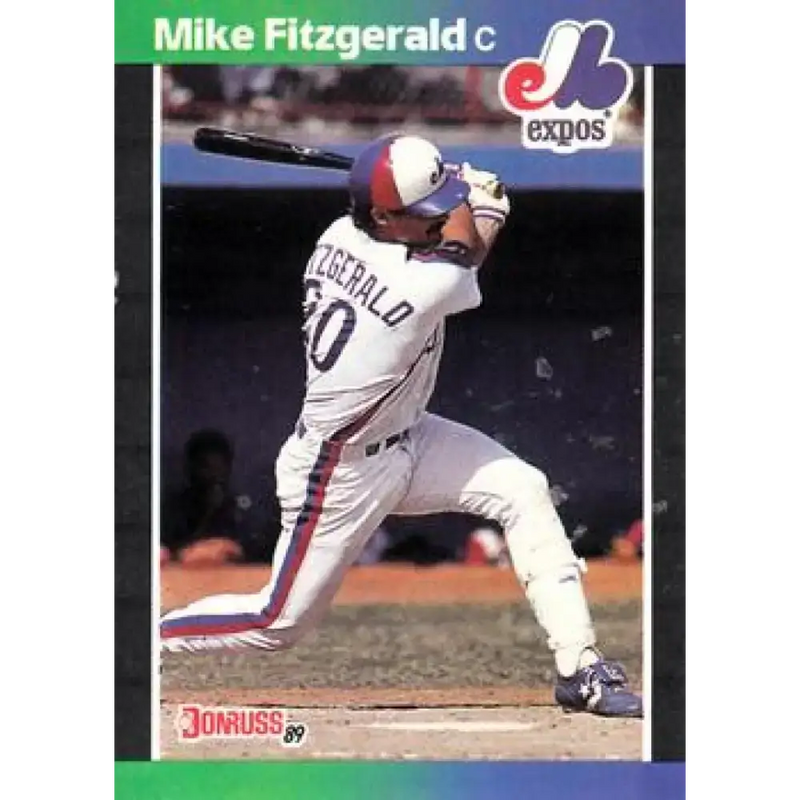 1989 Donruss #456 Mike Fitzgerald NM-MT Montreal Expos Baseball Card - Baseball Card Single