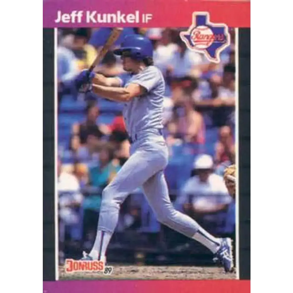 1989 Donruss #496 Jeff Kunkel NM-MT Texas Rangers Baseball Card - Baseball Card Single