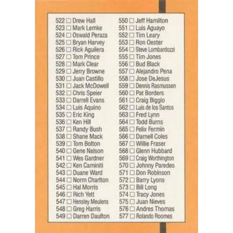 1989 Donruss #500 Checklist 468-577 DP NM-MT Checklist Baseball Card - Baseball Card Single