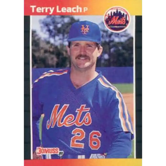 1989 Donruss #502 Terry Leach NM-MT New York Mets Baseball Card - Baseball Card Single