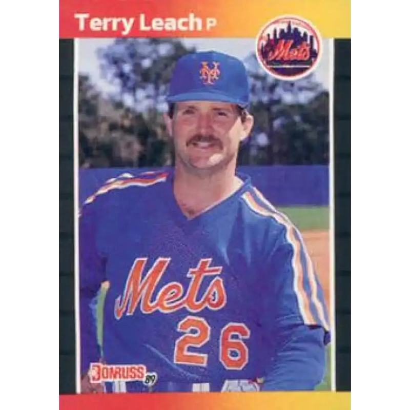 1989 Donruss #502 Terry Leach NM-MT New York Mets Baseball Card - Baseball Card Single
