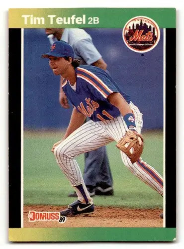1989 Donruss Tim Teufel Mets baseball cards with original gloss, collectible card