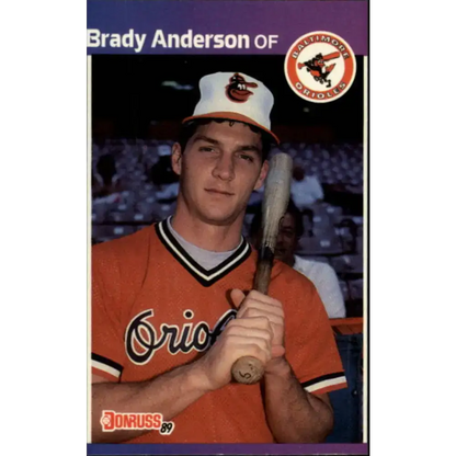 1989 Donruss #519 Brady Anderson NM-MT RC Rookie Baltimore Orioles Baseball Card