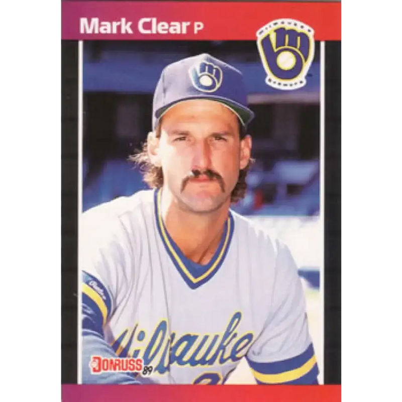 1989 Donruss #528 Mark Clear DP NM-MT Milwaukee Brewers Baseball Card - Baseball Card Single
