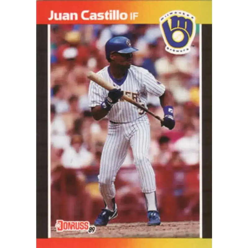 1989 Donruss #530 Juan Castillo DP NM-MT Milwaukee Brewers Baseball Card - Baseball Card Single