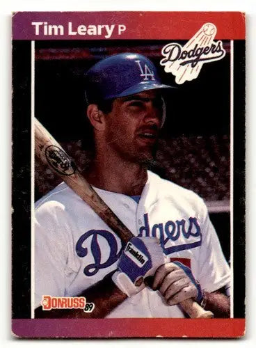 1989 Donruss #552 Tim Leary Los Angeles Dodgers Baseball Cards EX Ex ID:56250 - Baseball Card Single