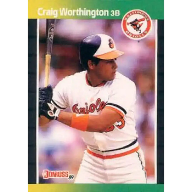 1989 Donruss #569 Craig Worthington DP NM-MT Baltimore Orioles Baseball Card - Baseball Card Single