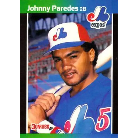 1989 Donruss #570 Johnny Paredes DP NM-MT RC Rookie Montreal Expos Baseball Card