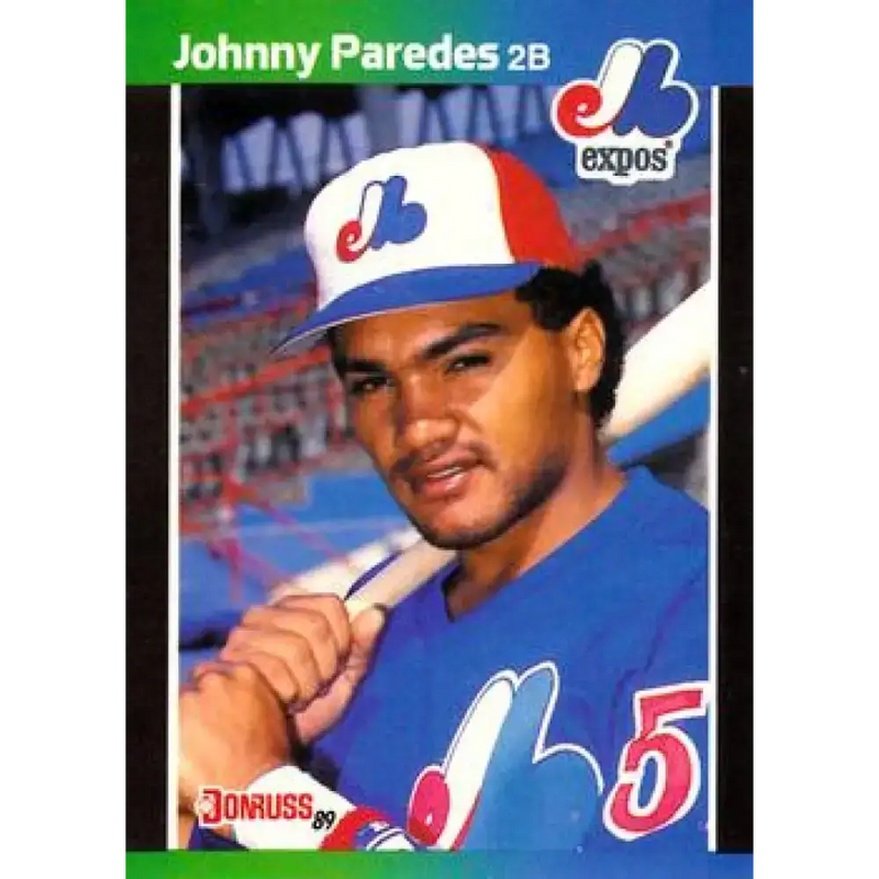 1989 Donruss #570 Johnny Paredes DP NM-MT RC Rookie Montreal Expos Baseball Card - Baseball Card Single
