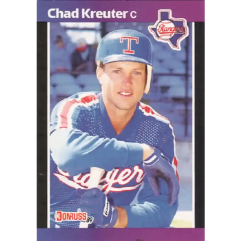 1989 Donruss #579 Chad Kreuter NM-MT RC Rookie Texas Rangers Baseball Card - Baseball Card Single