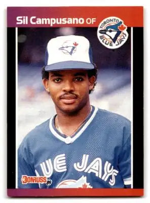 1989 Donruss baseball card featuring Sil Campusano of the Toronto Blue Jays 584a Sil Campusano