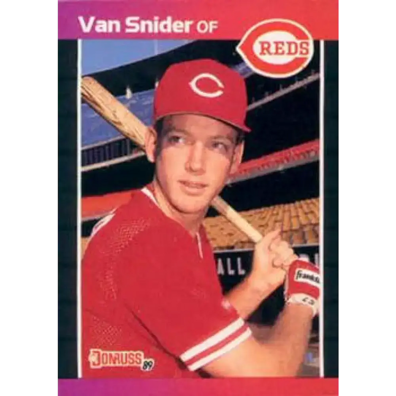 1989 Donruss #586 Van Snider DP NM-MT Cincinnati Reds Baseball Card - Baseball Card Single