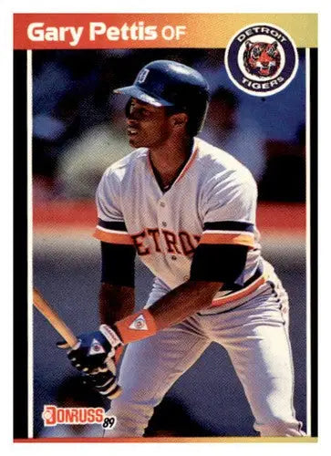 Original gloss 1989 Donruss Gary Pettis baseball card Tigers ID 44505