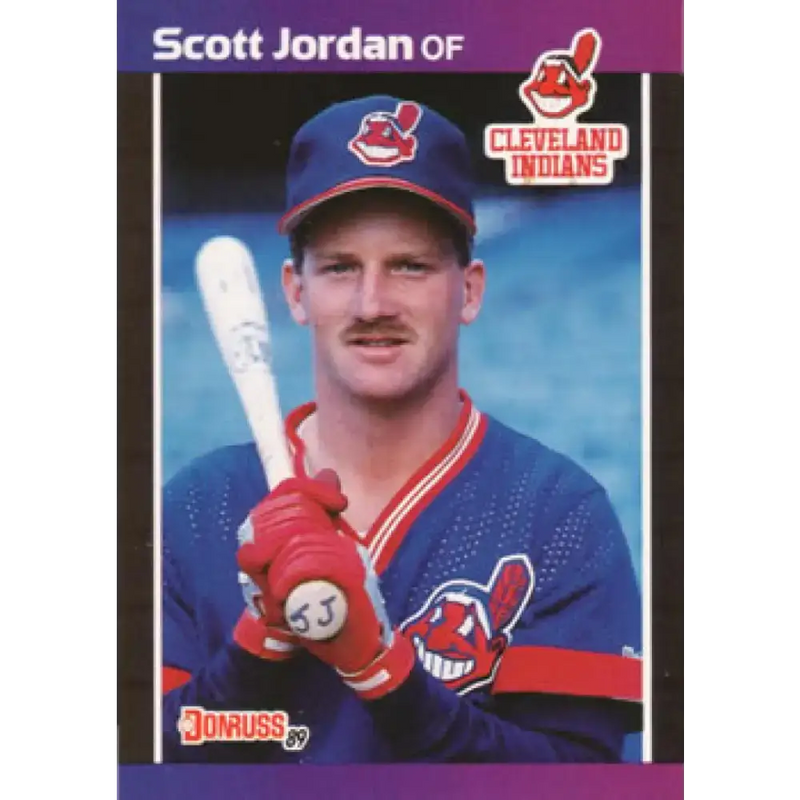 1989 Donruss #609 Scott Jordan NM-MT RC Rookie Cleveland Indians Baseball Card - Baseball Card Single