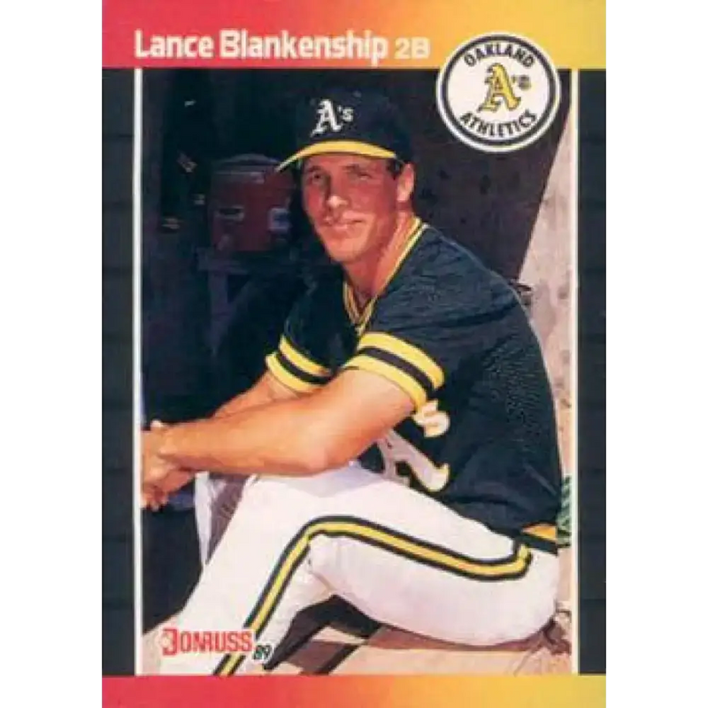 1989 Donruss #621 Lance Blankenship NM-MT RC Rookie Oakland Athletics Baseball Card - Baseball Card Single