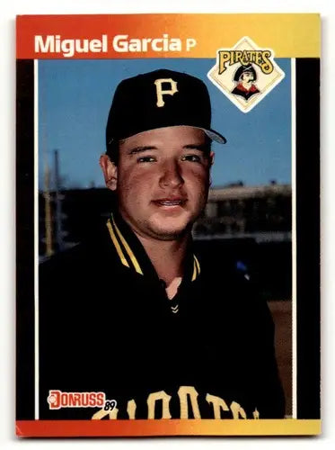 Vintage baseball trading card of Miguel Garcia Pittsburgh Pirates 1989 Donruss #622
