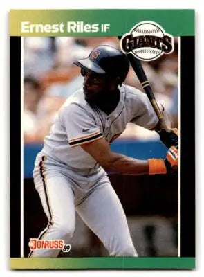 1989 Donruss baseball card featuring Ernest Riles of the San Francisco Giants 625b Ernest Riles