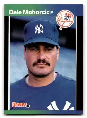 1989 Donruss Dale Mohorcic baseball card featuring Dale Mohorcic of the New York Yankees