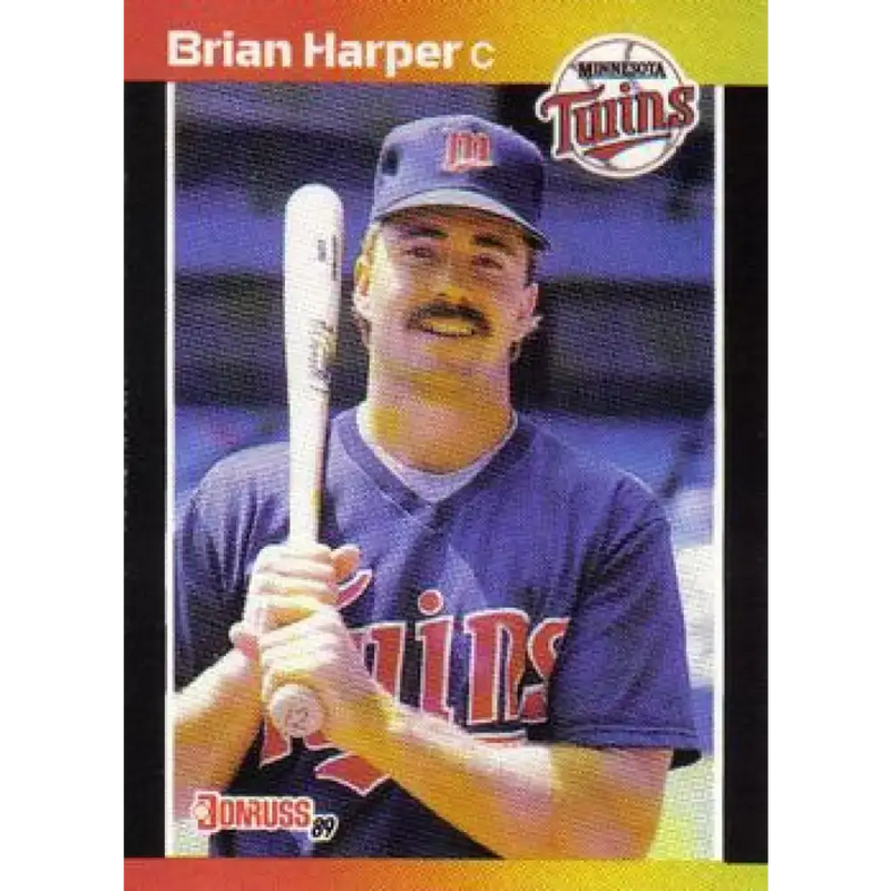 1989 Donruss #641 Brian Harper NM-MT Minnesota Twins Baseball Card - Baseball Card Single
