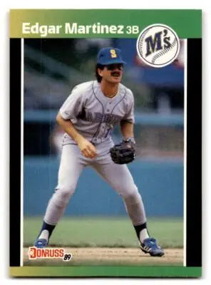 1989 Donruss baseball card featuring Edgar Martinez, 645b Edgar Martinez collectible